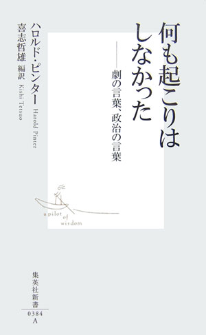 何も起こりはしなかった　劇の言葉、政治の言葉　　（集英社新書　３８４Ａ）