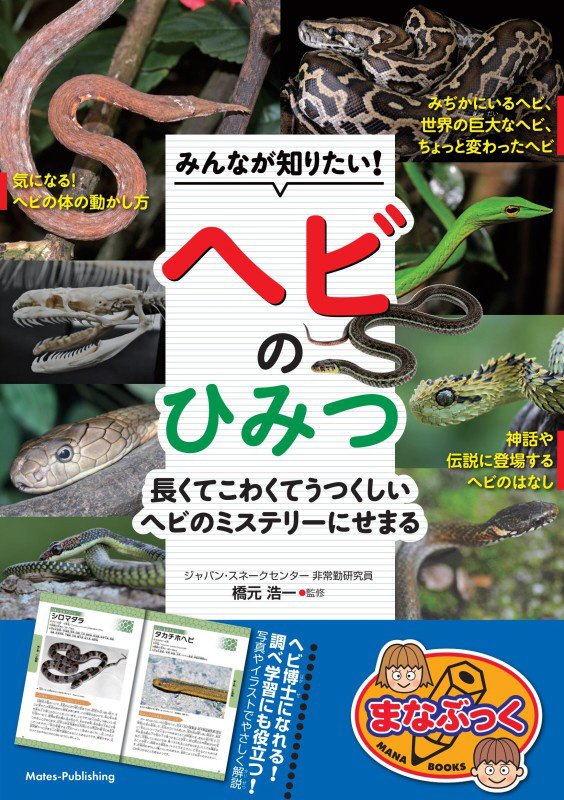 みんなが知りたい！ヘビのひみつ　長くてこわくてうつくしいヘビのミステリーにせまる　　（まなぶっく）