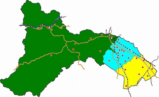 市内公民館図書室地図